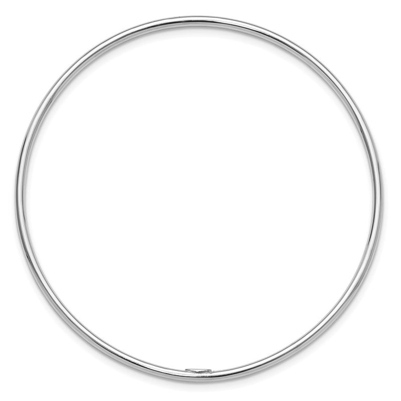 Sterling Silver Rhodium-Plated Polished Slip-On Bangle