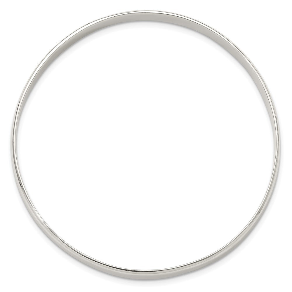 Sterling Silver Polished Solid Slip-On Bangle Bracelet