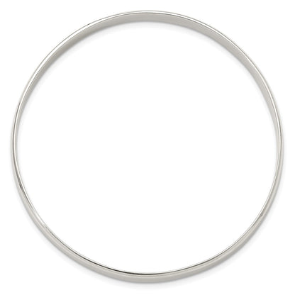 Sterling Silver Polished Solid Slip-On Bangle Bracelet