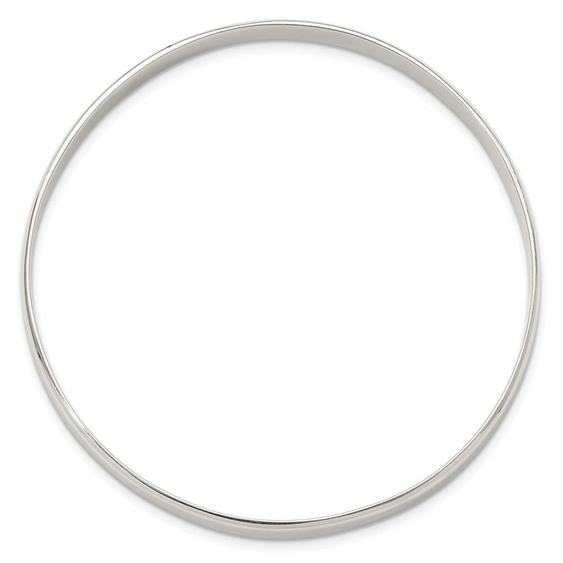 Sterling Silver Polished Solid Slip-On Bangle Bracelet