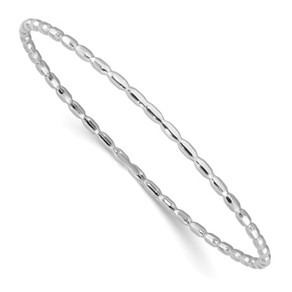 Sterling Silver Rhodium-Plated Polished 2.30mm Slip on Bangle