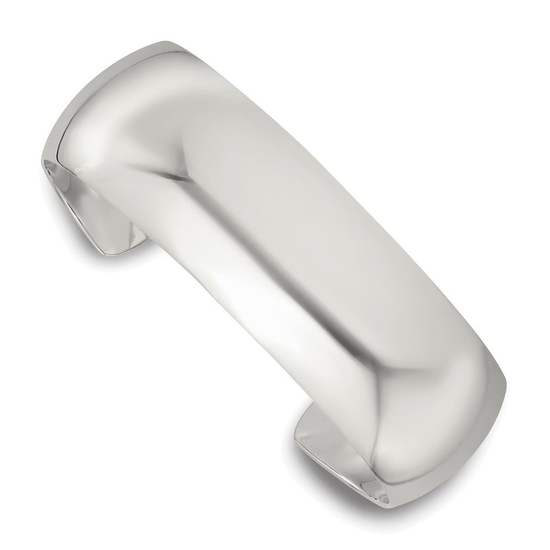 Sterling Silver Polished 20mm Domed Cuff Bangle