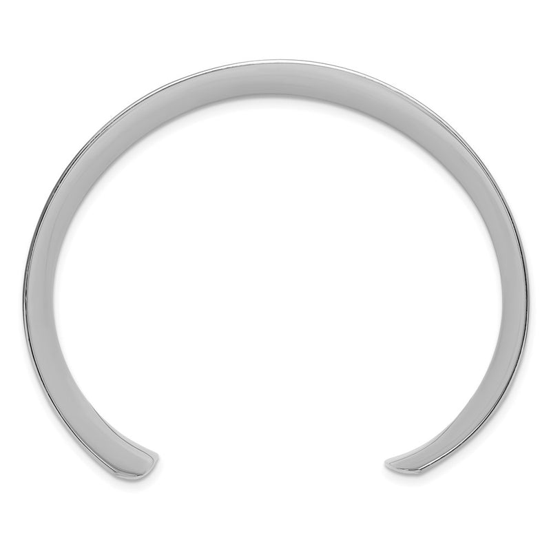 Sterling Silver Polished 25mm Concave Cuff Bangle