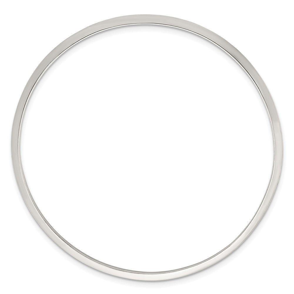 Sterling Silver Polished 2.75mm Knife Edge Slip on Bangle