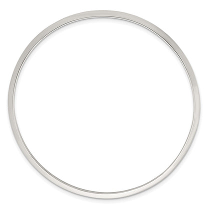 Sterling Silver Polished 2.75mm Knife Edge Slip on Bangle
