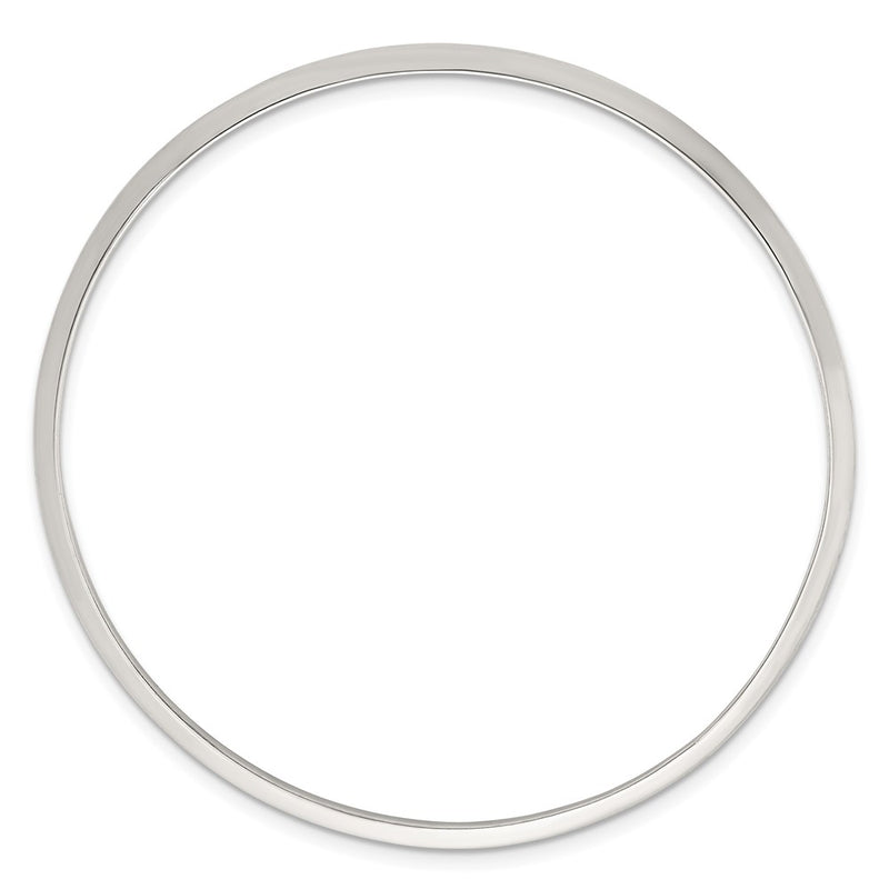 Sterling Silver Polished 2.75mm Knife Edge Slip on Bangle