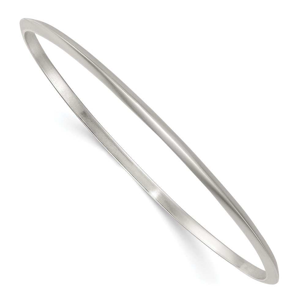Sterling Silver Polished 2.75mm Knife Edge Slip on Bangle
