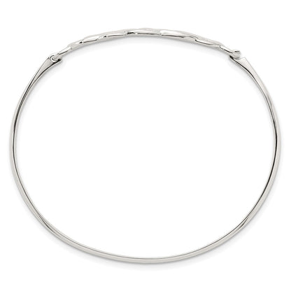 Sterling Silver Polished Celtic Knot Bangle