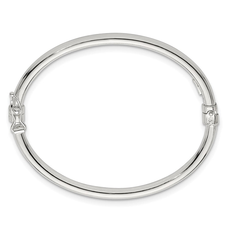 Sterling Silver Polished Hinged Baby Bangle