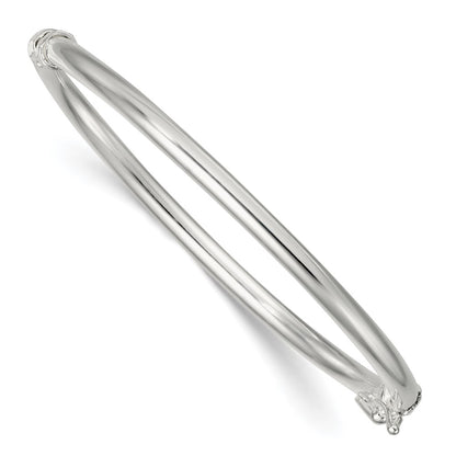 Sterling Silver Polished Hinged Baby Bangle