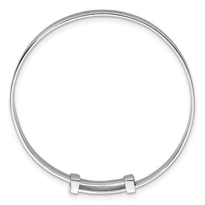 Sterling Silver Rhodium Plated Dragonfly Children's Expandable Bangle