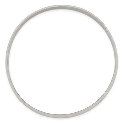 Sterling Silver 6.25mm Solid Polished Plain Slip-On Bangle Bracelet