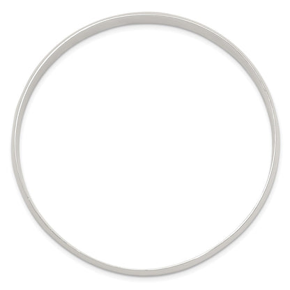 7.5 Inch Sterling Silver 9.75mm Solid Polished Plain Slip-On Bangle Bracelet