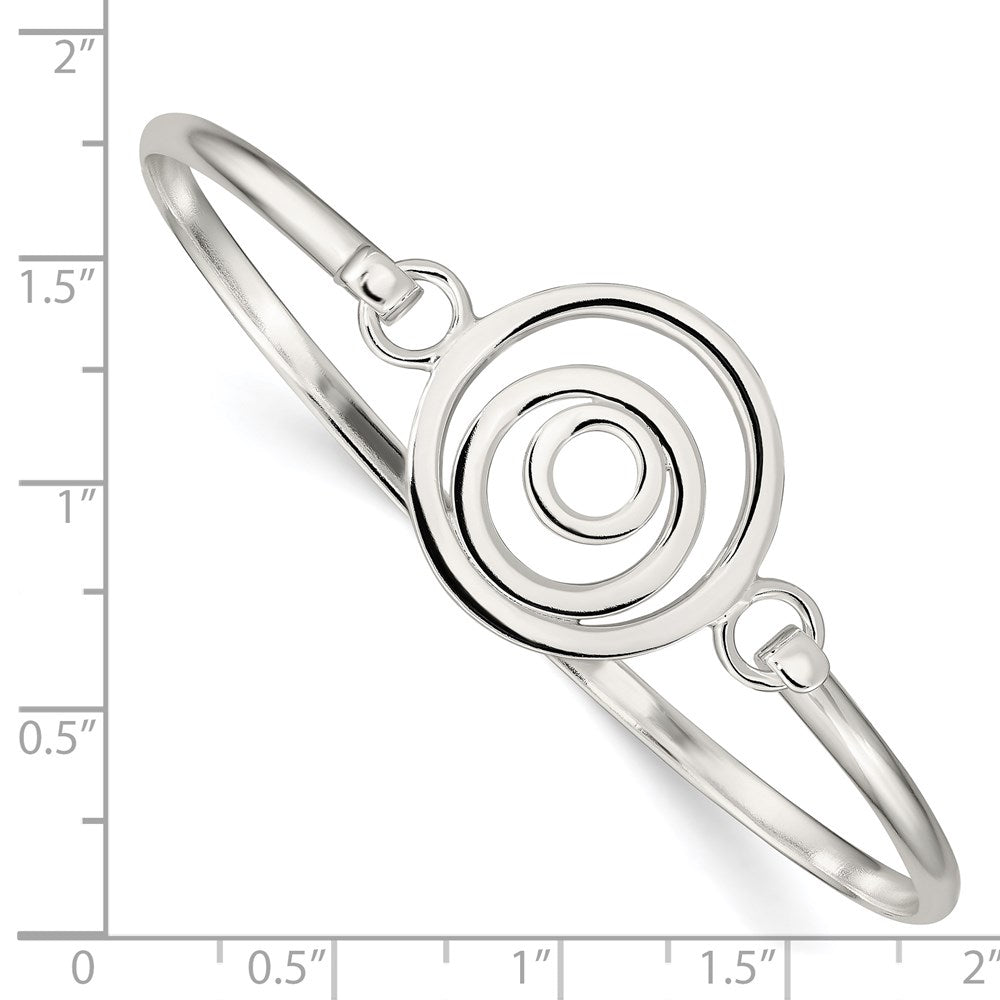 Sterling Silver Mutli-Circle Bangle Bracelet