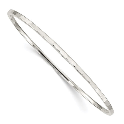Sterling Silver Hammered Slip-On Bangle