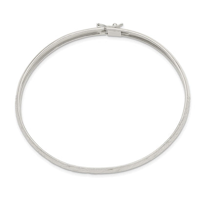Sterling Silver 6.5mm Diamond-Cut Flexible Bangle