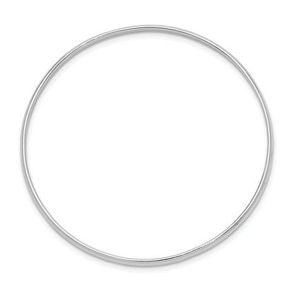 Sterling Silver Rh-Plated Polished 2mm Slip On Children'S Bangle Bracelet