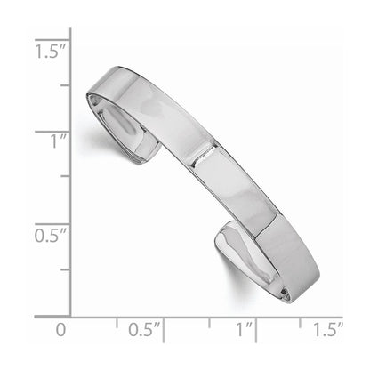 Sterling Silver Rhodium-Plated Polished 6mm Children'S Cuff Bangle