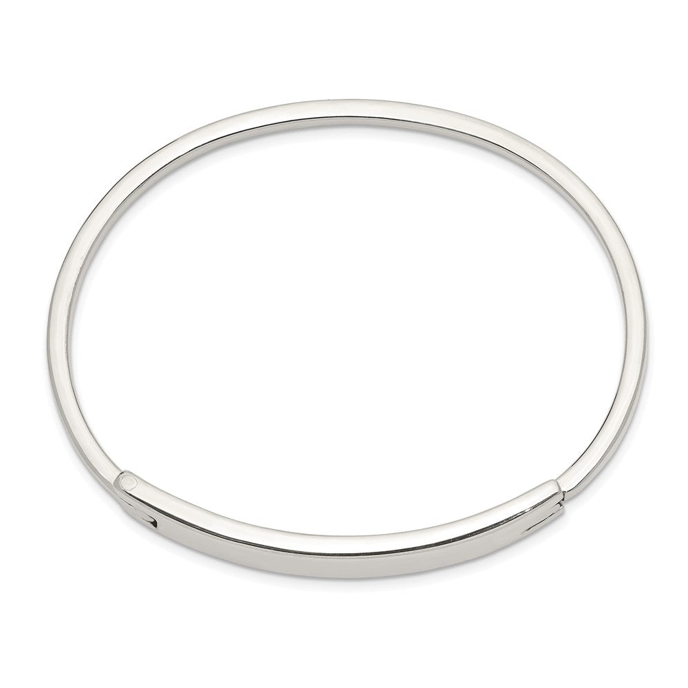 Sterling Silver Id Hinged Bangle