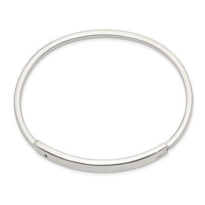 Sterling Silver Id Hinged Bangle