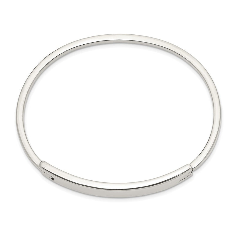 Sterling Silver Id Hinged Bangle