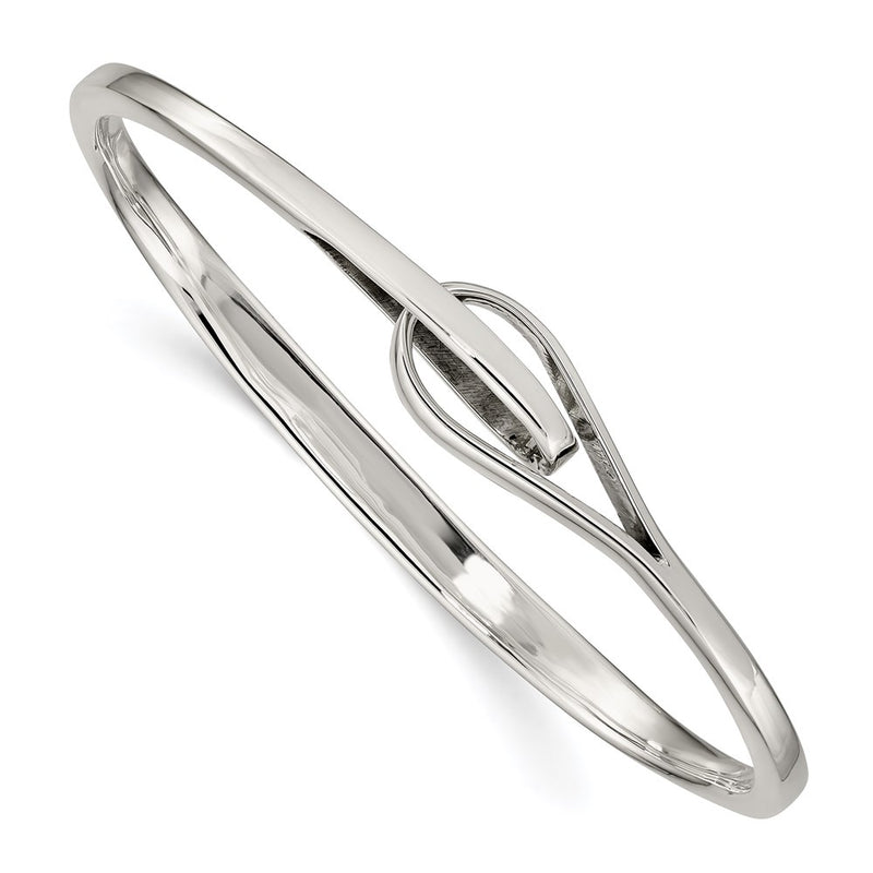 Sterling Silver Interlocking Slip-On Bangle