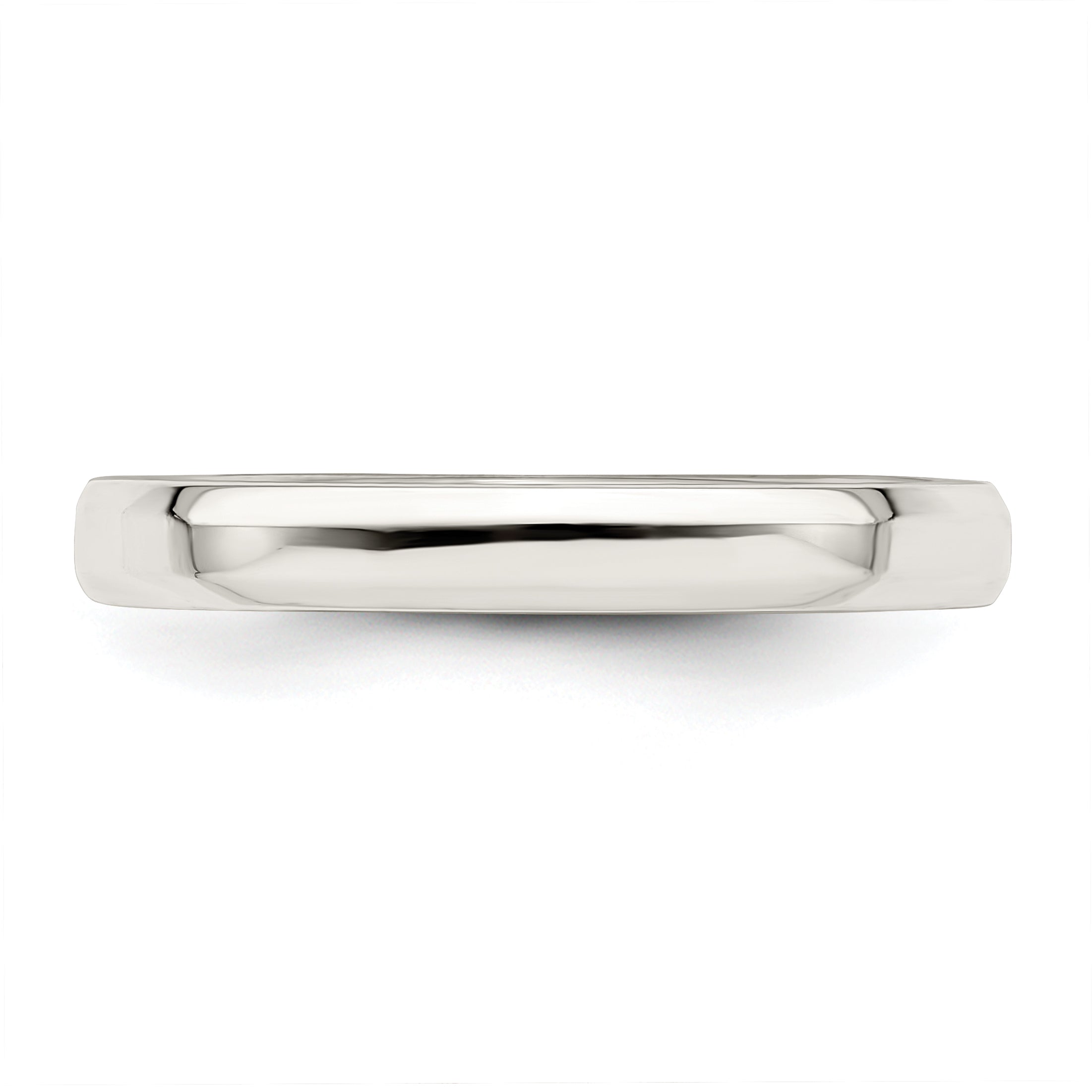 Sterling Silver 3mm Beveled Edge Size 8 Band
