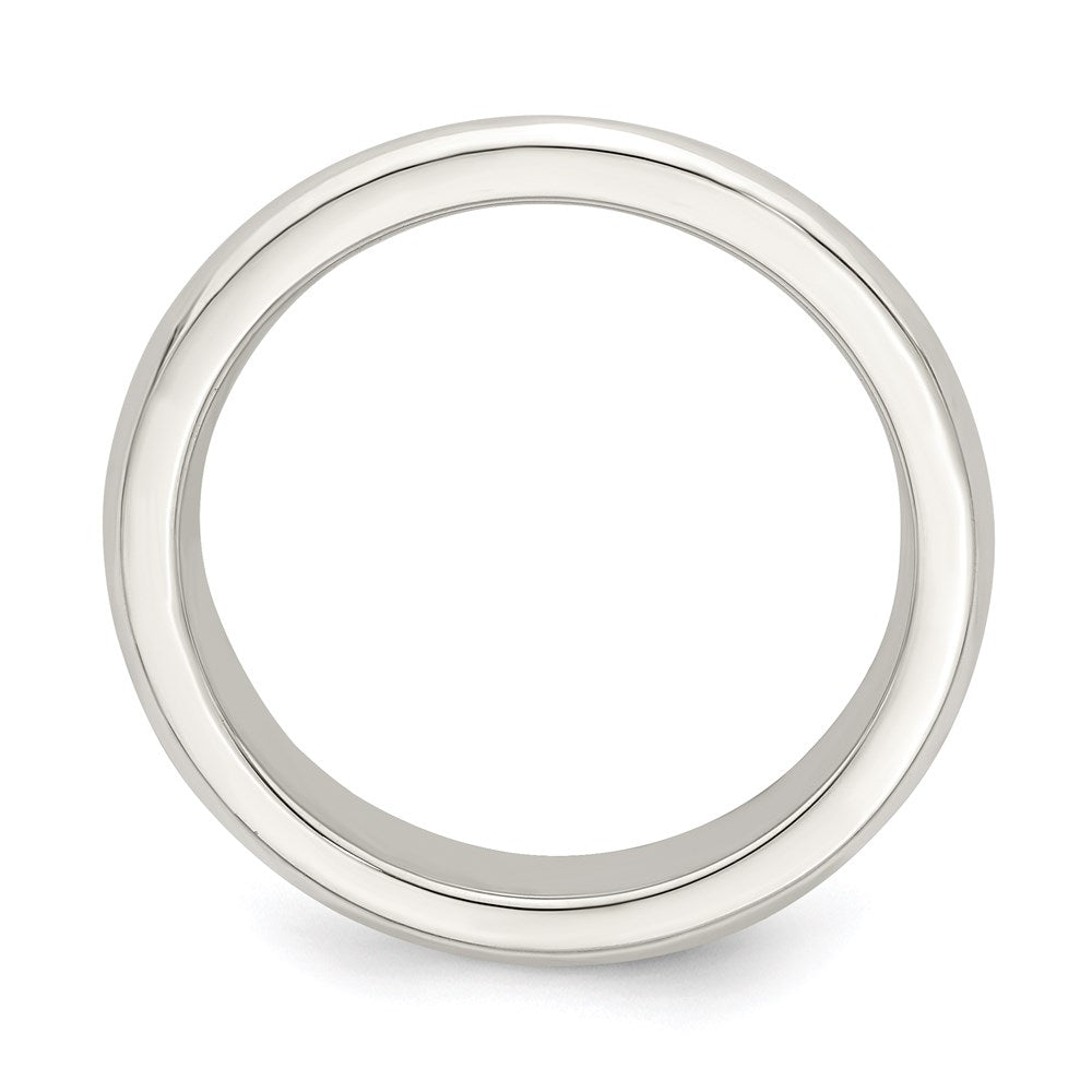 Sterling Silver 4mm Beveled Edge Size 10.5 Band