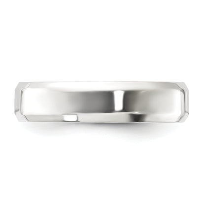 Sterling Silver 5mm Beveled Edge Size 13 Band