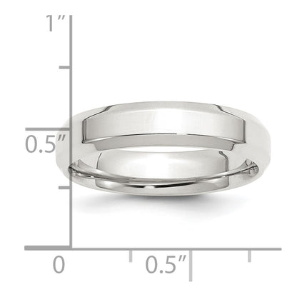 Sterling Silver 5mm Beveled Edge Size 7.5 Band
