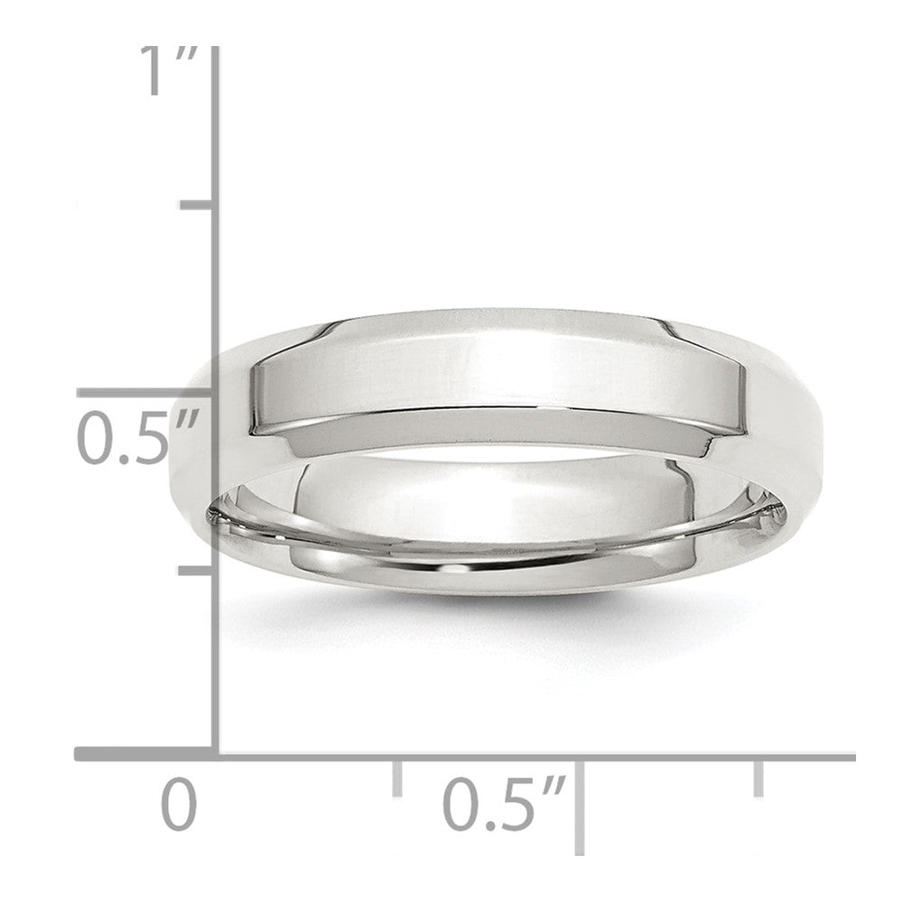 Sterling Silver 5mm Beveled Edge Size 7 Band
