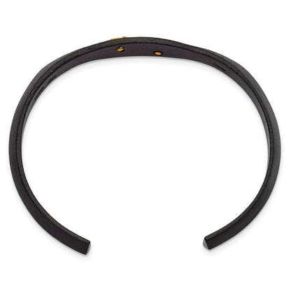Sterling Silver Landstrom'S Mt. Rushmore Black Hills Base Metal Powder Coated With 10K Tri-Color Accents Bangle