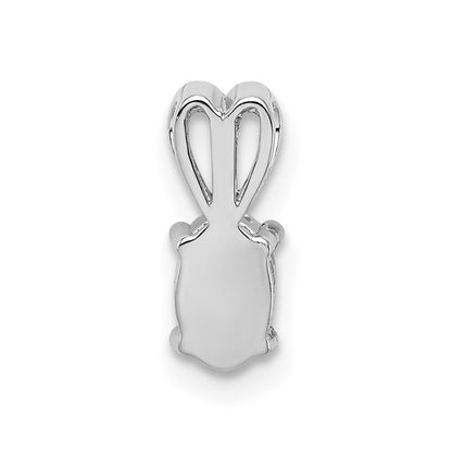 Sterling Silver Rhodium-Plated White Topaz Pendant