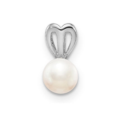 Sterling Silver Rhodium-Plated Fw Cultured Pearl Pendant