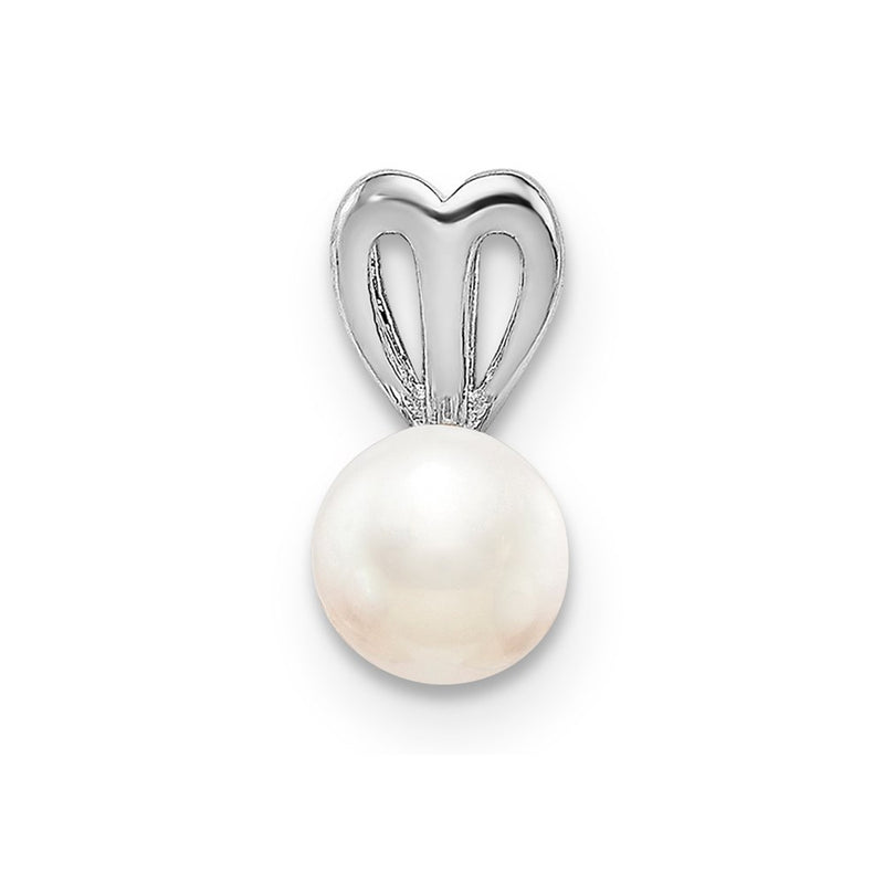 Sterling Silver Rhodium-Plated Fw Cultured Pearl Pendant