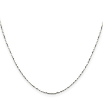 26 Inch Sterling Silver .8mm 8 Sided Diamond-Cut Box Chain Necklace