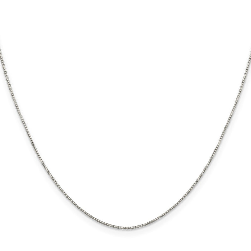 26 Inch Sterling Silver .8mm 8 Sided Diamond-Cut Box Chain Necklace
