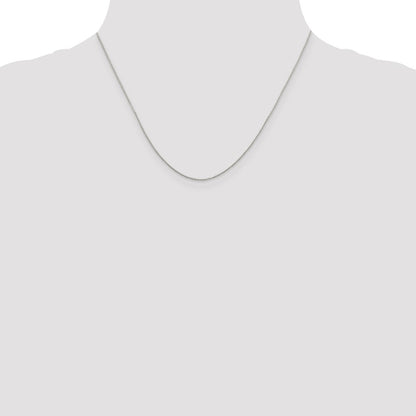 18 Inch Sterling Silver .8mm 8 Sided Diamond-Cut Box Chain Necklace