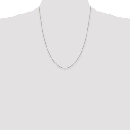 22 Inch Sterling Silver .8mm 8 Sided Diamond-Cut Box Chain Necklace