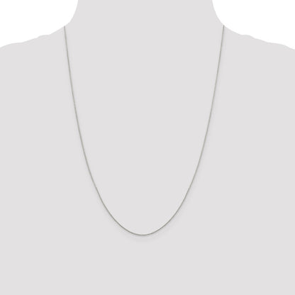 24 Inch Sterling Silver .8mm 8 Sided Diamond-Cut Box Chain Necklace