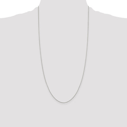 28 Inch Sterling Silver .8mm 8 Sided Diamond-Cut Box Chain Necklace