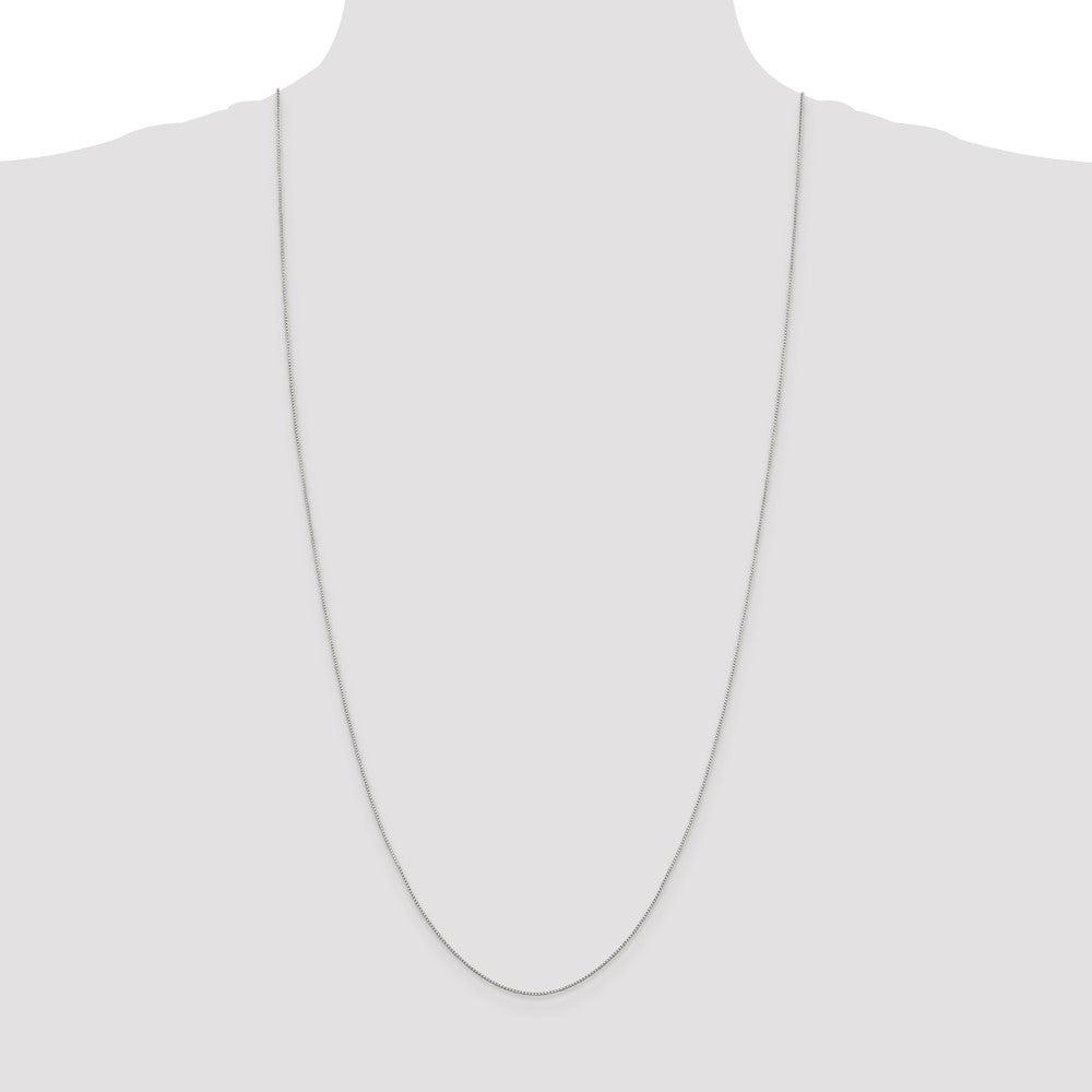 30 Inch Sterling Silver .8mm 8 Sided Diamond-Cut Box Chain Necklace