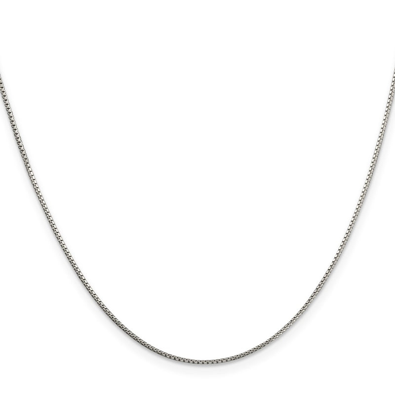 30 Inch Sterling Silver 1mm 8 Sided Diamond-Cut Box Chain Necklace