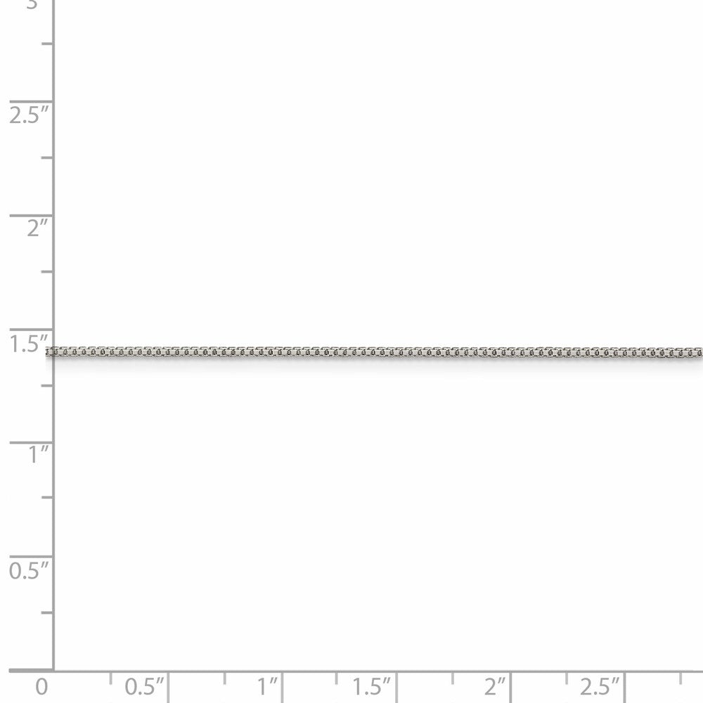 36 Inch Sterling Silver 1mm 8 Sided Diamond-Cut Box Chain Necklace