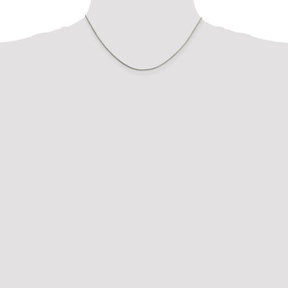 16 Inch Sterling Silver 1mm 8 Sided Diamond-Cut Box Chain Necklace