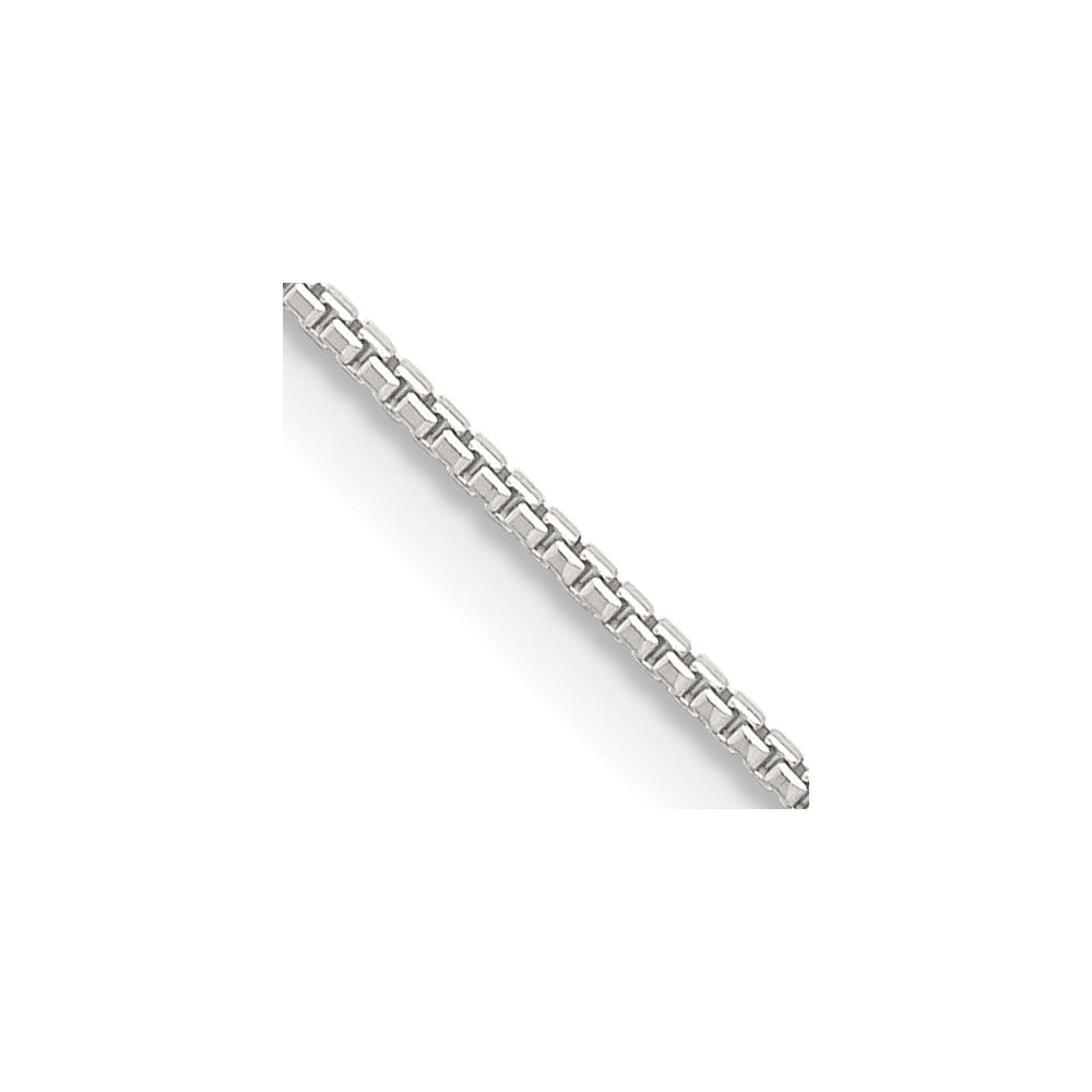 18 Inch Sterling Silver 1mm 8 Sided Diamond-Cut Box Chain Necklace