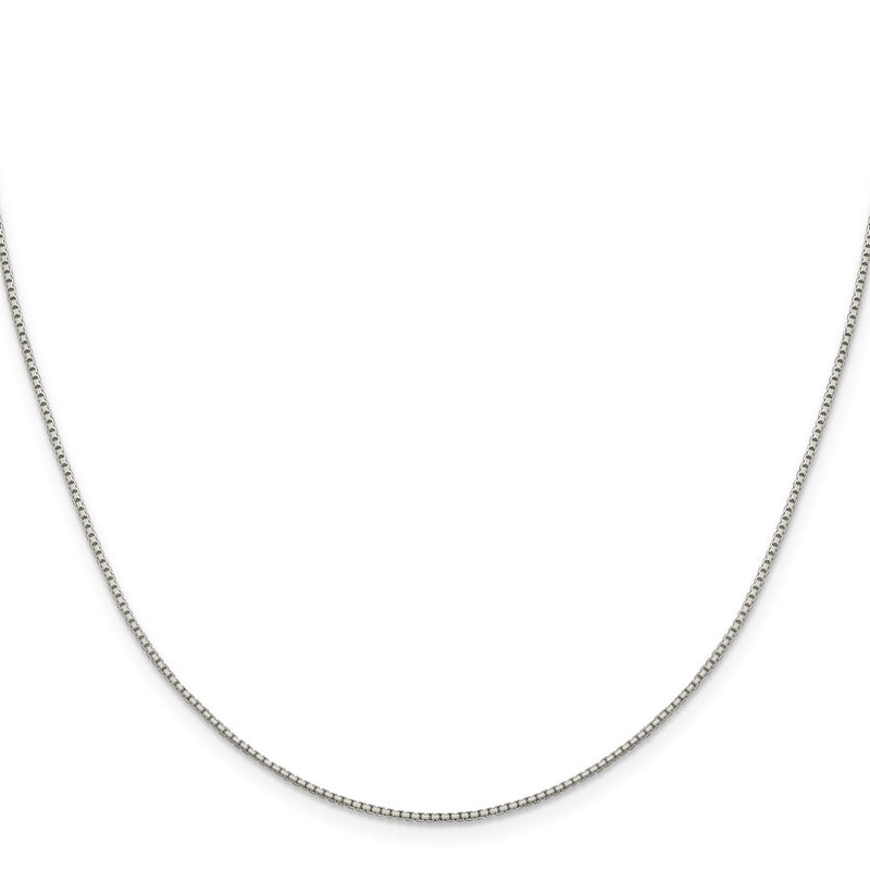 30 Inch Sterling Silver 1.15mm 8 Sided Diamond-Cut Box Chain Necklace