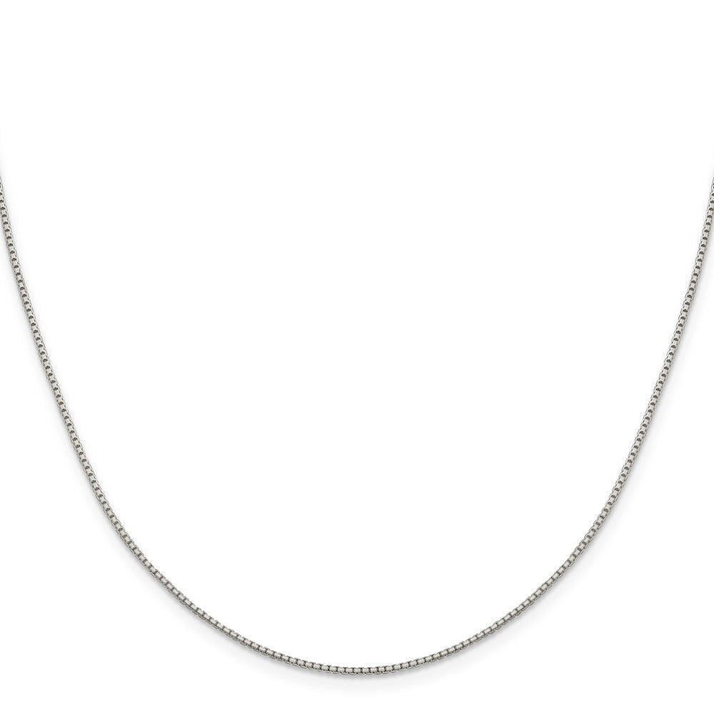 16 Inch Sterling Silver 1.15mm 8 Sided Diamond-Cut Box Chain Necklace