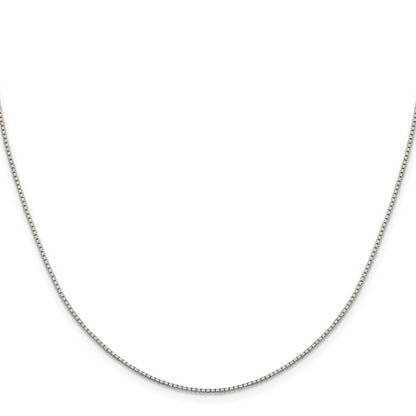 16 Inch Sterling Silver 1.15mm 8 Sided Diamond-Cut Box Chain Necklace