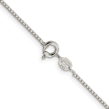 16 Inch Sterling Silver 1.15mm 8 Sided Diamond-Cut Box Chain Necklace